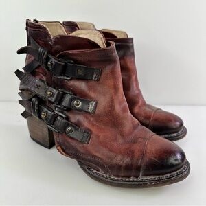 Freebird Women's FB-Circe Brown Leather Ankle Booties Size 8
